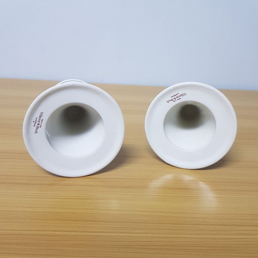 Villeroy & Boch Candle Stick Holders Taper Luxembourg Porcelain Naif Tree Scene - Picture 7 of 8